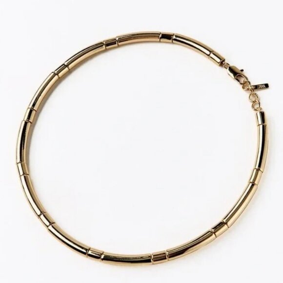 ZARA Gold Tone Tubular Chocker - NEW - Picture 3 of 5